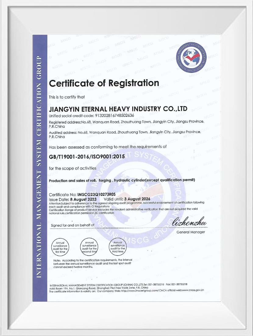 Forged Roll Manufacturer Quality Certification